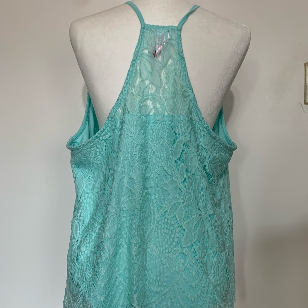 No Boundaries Lace Tank Top
turquoise mint green tank top 3XG - Picture 2 of 3